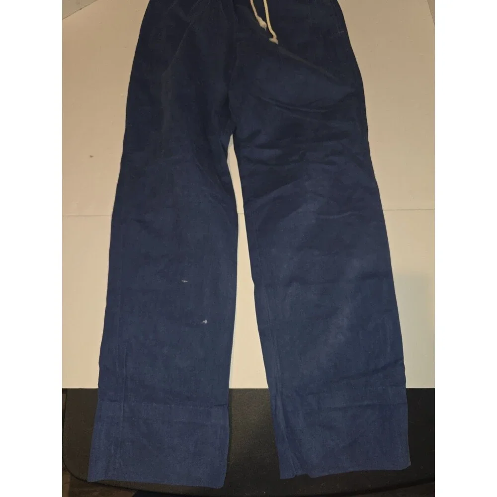 Le TIGRE Elastic Waist Pants Size M Blue Drawstring                         #229